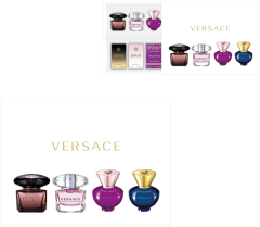 Versace Miniaturen Set = 4 x 5 ml EdT Nat Spray / EdP Nat. Spray