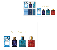 Versace Men Miniature Set = 4x5ml Eau Fraiche + Dylan Blue + Eros EdT + Eros Flame