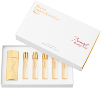 Maison Francis Kurkdjian Baccarat Rouge 540 Travel Set = Globe Trotter Travel Spray Case Golden Edition + 5x Eau de Parfum 11 ml